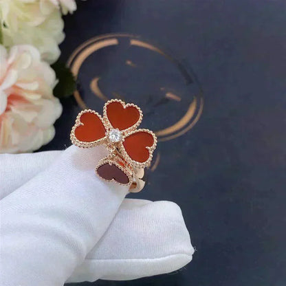 [Renovia Jewelry]SWEET CLOVER CARNELIAN RING