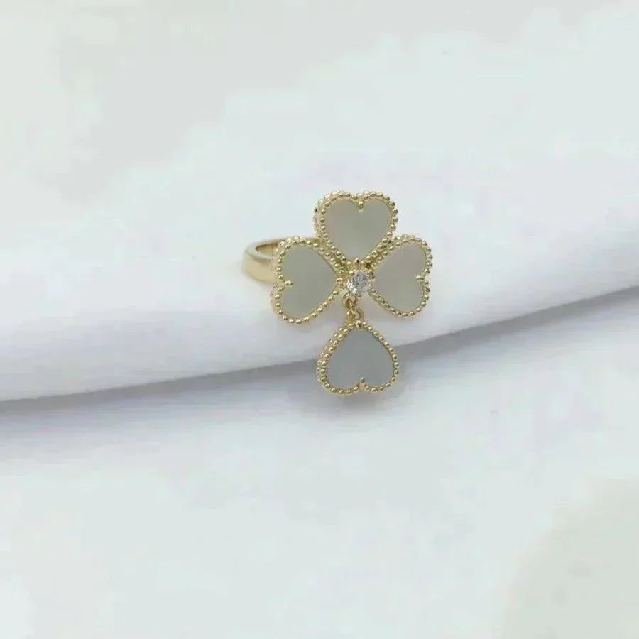 [Renovia Jewelry]SWEET CLOVER WHITE MOP RING