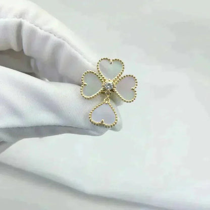 [Renovia Jewelry]SWEET CLOVER WHITE MOP RING