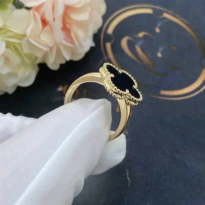 [Renovia Jewelry]CLOVER ONYX RING