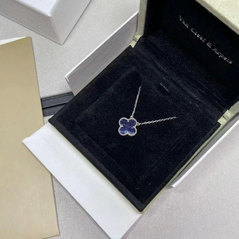 [Renovia Jewelry]CLOVER 15MM PIETERSITE NECKLACE SILVER