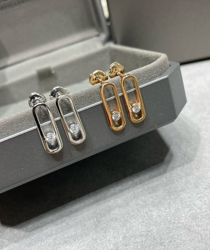 [Renovia Jewelry]MOVE UNO SMALL 1 DIAMOND EARRINGS