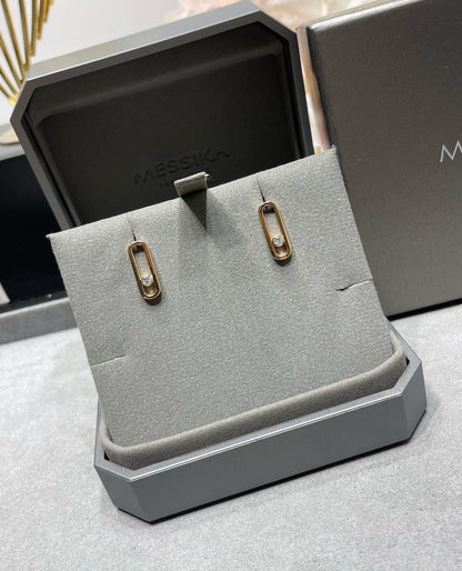 [Renovia Jewelry]MOVE UNO SMALL 1 DIAMOND EARRINGS