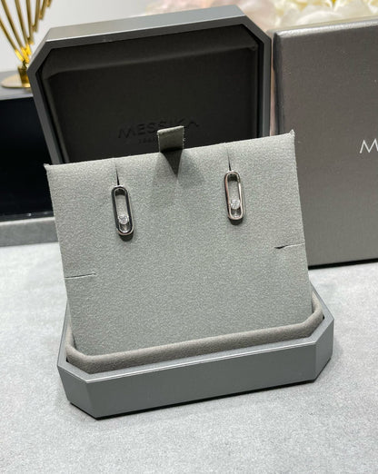 [Renovia Jewelry]MOVE UNO SMALL 1 DIAMOND EARRINGS