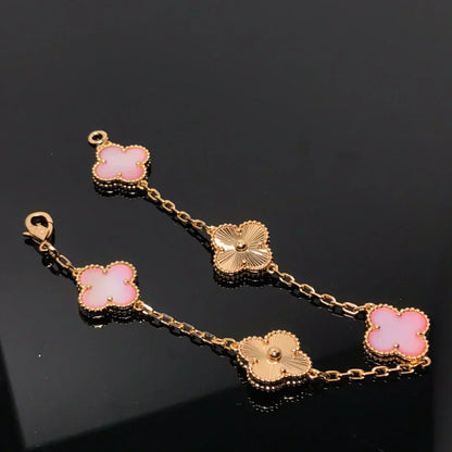 [Renovia Jewelry] CLOVER 5 MOTIFS  PINK MOP BRACELET COLLECTION