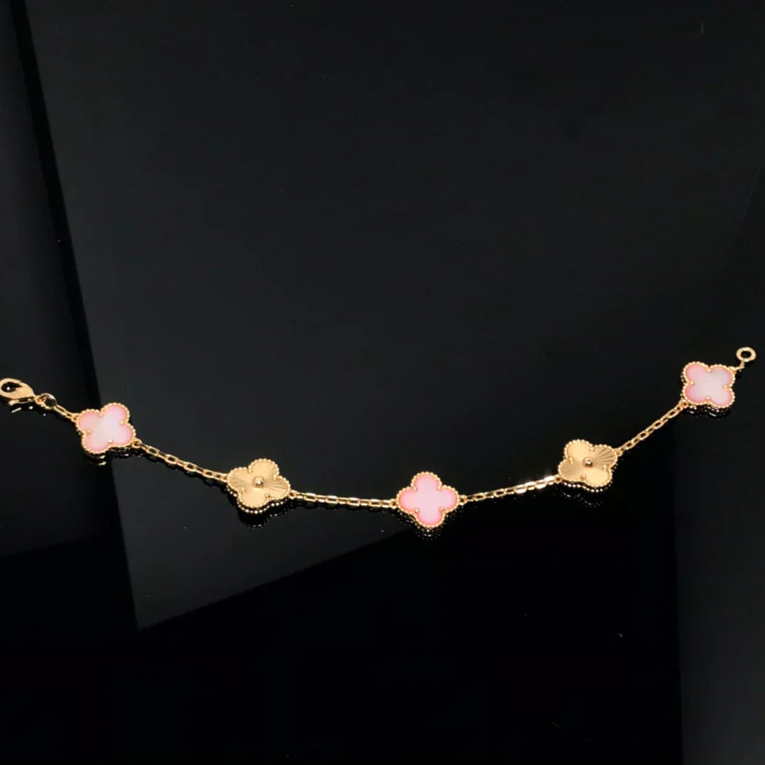 [Renovia Jewelry] CLOVER 5 MOTIFS  PINK MOP BRACELET COLLECTION