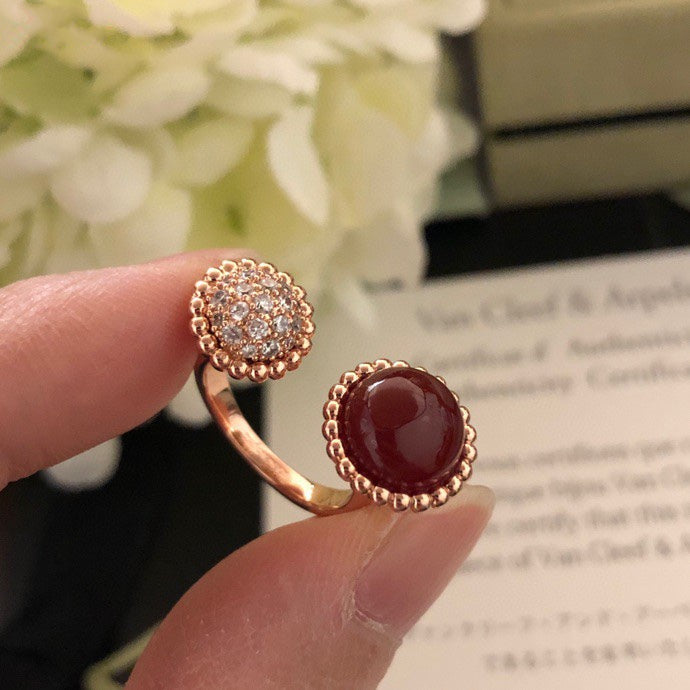 [Renovia Jewelry]PERLEE COULEURS DIAMOND ROSE GOLD BETWEEN THE FINGER RING
