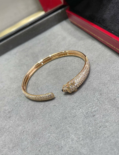 [Renovia Jewelry]PANTHERE FULL DIAMOND OPEN BRACELET