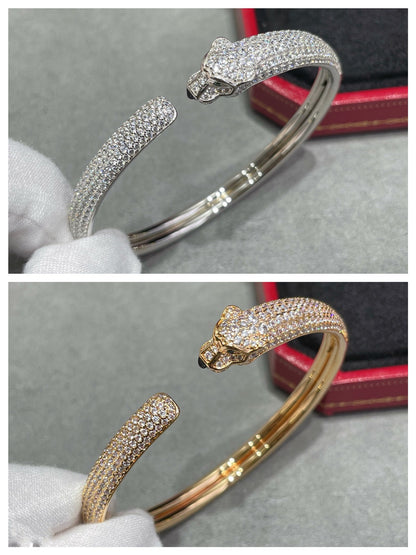 [Renovia Jewelry]PANTHERE FULL DIAMOND OPEN BRACELET
