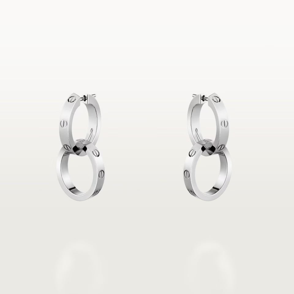 [Renovia Jewelry]LOVE 3.3MM DANGLE EARRINGS