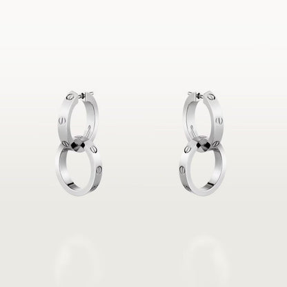 [Renovia Jewelry]LOVE 3.3MM DANGLE EARRINGS