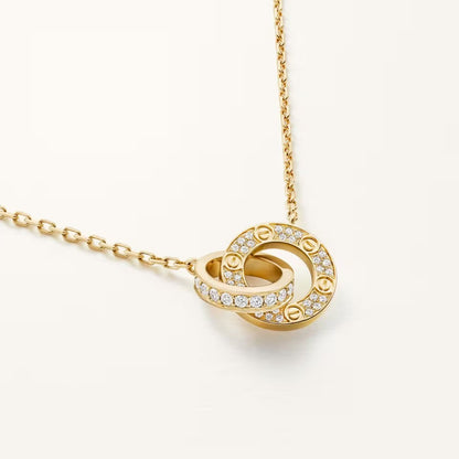 [Renovia Jewelry]LOVE  FULL DIAMOND PENDANT NECKLACE