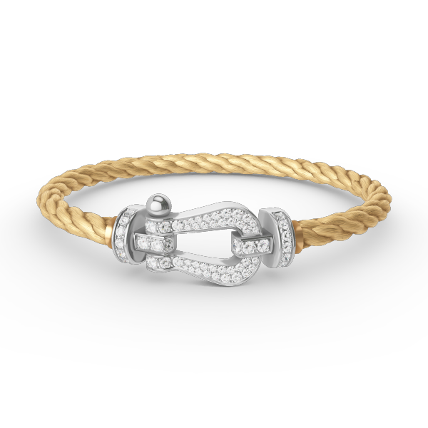 [Renovia Jewelry]FORCE LARGE HORSESHOE FULL DIAMOND BRACELET SILVER