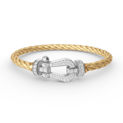 [Renovia Jewelry]FORCE LARGE HORSESHOE FULL DIAMOND BRACELET SILVER