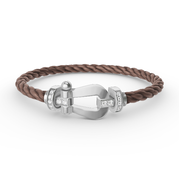 [Renovia Jewelry]FORCE LARGE HORSESHOE HALF DIAMOND BRACELET SILVER