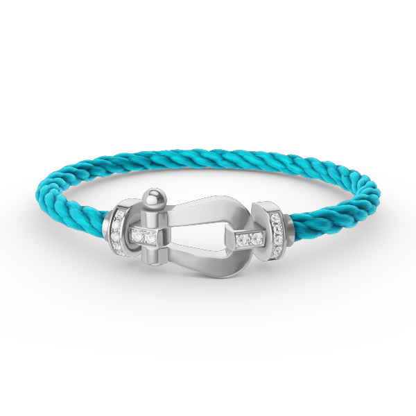 [Renovia Jewelry]FORCE LARGE HORSESHOE HALF DIAMOND BRACELET SILVER