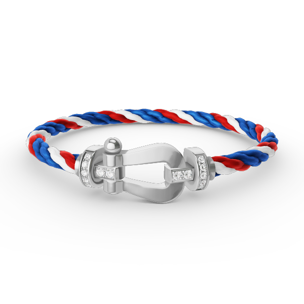 [Renovia Jewelry]FORCE LARGE HORSESHOE HALF DIAMOND BRACELET SILVER