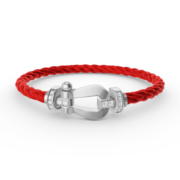 [Renovia Jewelry]FORCE LARGE HORSESHOE HALF DIAMOND BRACELET SILVER