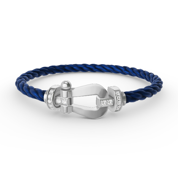 [Renovia Jewelry]FORCE LARGE HORSESHOE HALF DIAMOND BRACELET SILVER