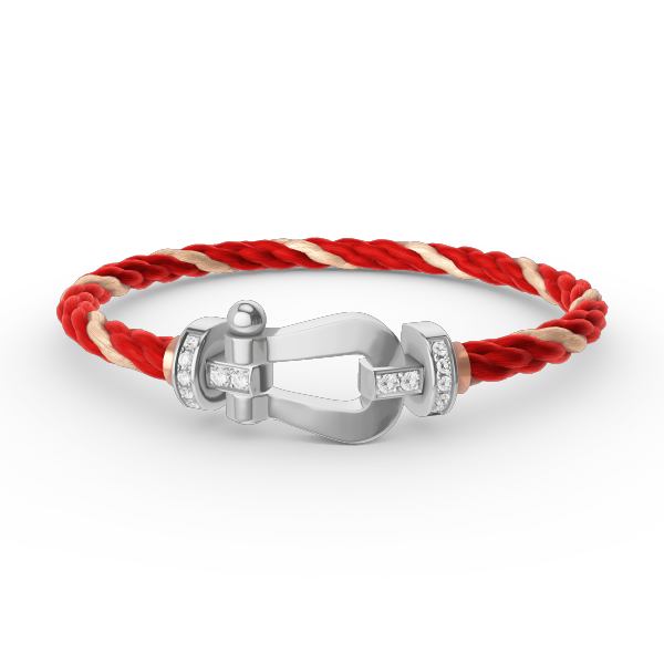 [Renovia Jewelry]FORCE LARGE HORSESHOE HALF DIAMOND BRACELET SILVER