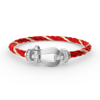 [Renovia Jewelry]FORCE LARGE HORSESHOE HALF DIAMOND BRACELET SILVER