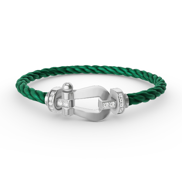 [Renovia Jewelry]FORCE LARGE HORSESHOE HALF DIAMOND BRACELET SILVER