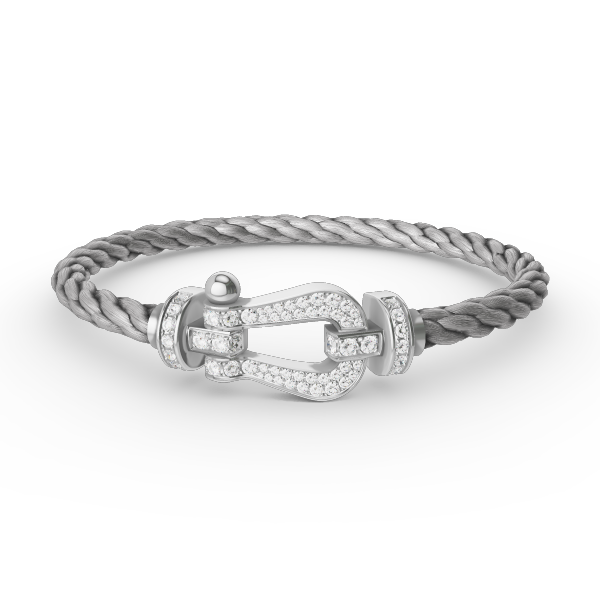 [Renovia Jewelry]FORCE LARGE HORSESHOE FULL DIAMOND BRACELET SILVER