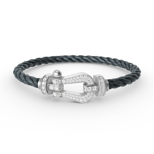 [Renovia Jewelry]FORCE LARGE HORSESHOE FULL DIAMOND BRACELET SILVER