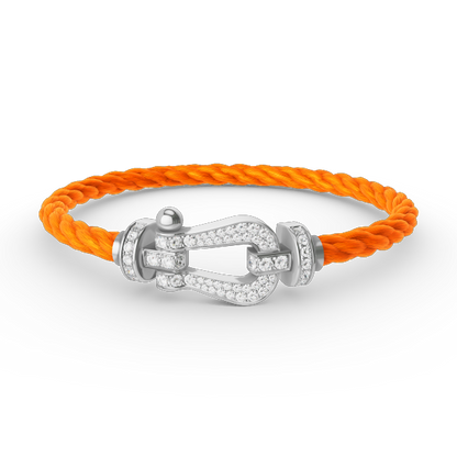 [Renovia Jewelry]FORCE LARGE HORSESHOE FULL DIAMOND BRACELET SILVER