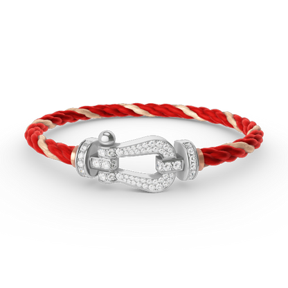 [Renovia Jewelry]FORCE LARGE HORSESHOE FULL DIAMOND BRACELET SILVER