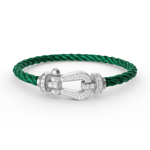 [Renovia Jewelry]FORCE LARGE HORSESHOE FULL DIAMOND BRACELET SILVER