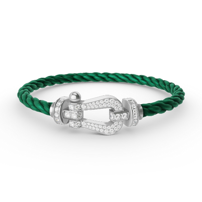 [Renovia Jewelry]FORCE LARGE HORSESHOE FULL DIAMOND BRACELET SILVER