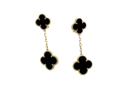 [Renovia Jewelry]CLOVER 2 MOTIFS  EARRINGS (MULTIPLE CHOICESC