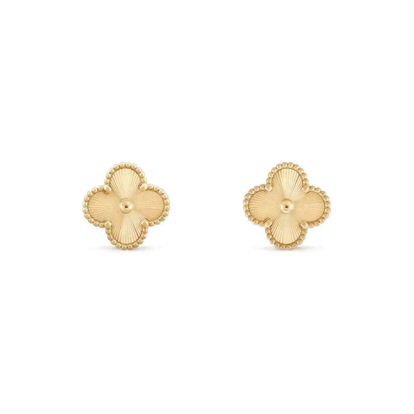 [Renovia Jewelry]CLOVER MEDIUM 1 MOTIFS LASER EARRINGS