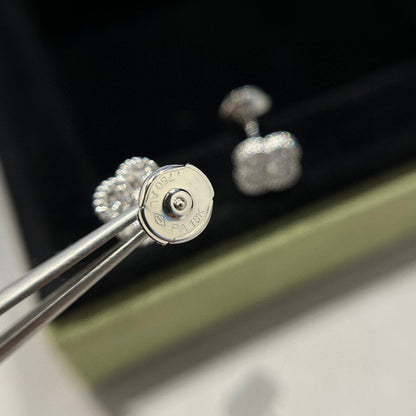 [Renovia Jewelry]CLOVER MINI DIAMOND STUD EARRINGS