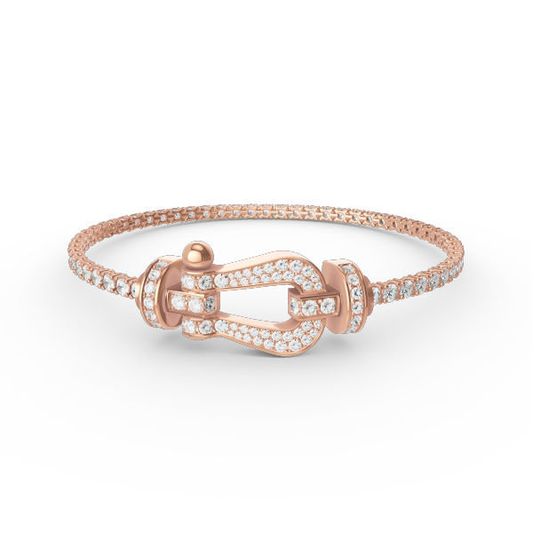[Renovia Jewelry]FORCE  LARGE HORSESHOE FULL DIAMOND TENNIS BRACELET
