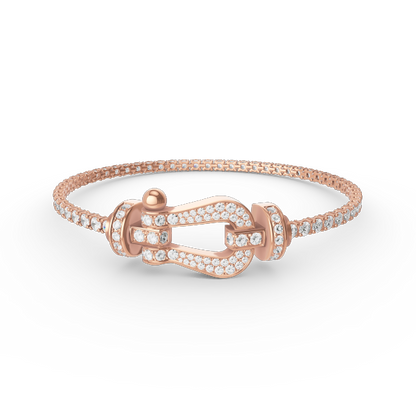 [Renovia Jewelry]FORCE  LARGE HORSESHOE FULL DIAMOND TENNIS BRACELET