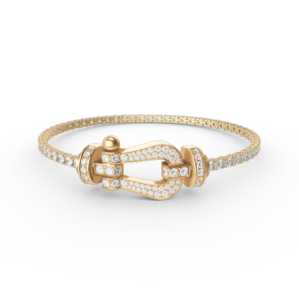 [Renovia Jewelry]FORCE  LARGE HORSESHOE FULL DIAMOND TENNIS BRACELET