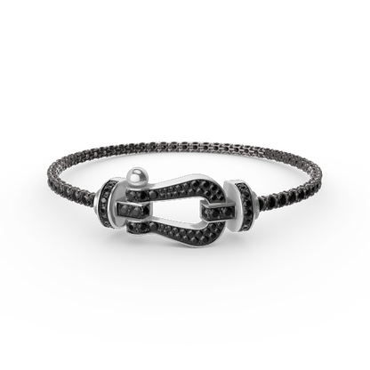 [Renovia Jewelry]FORCE  LARGE HORSESHOE FULL DIAMOND TENNIS BRACELET